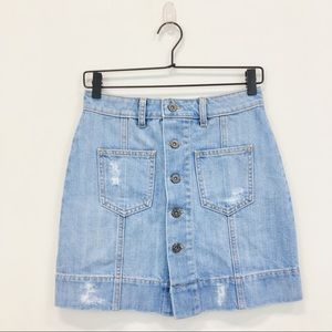 NWT Carmar Button Front Denim Skirt